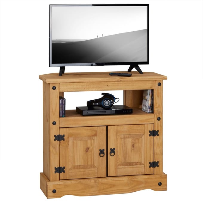 Mexico TV-kast SALSA 85 cm van massief hout - naturel