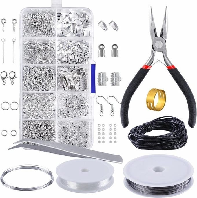 Fako Bijoux® - DIY Starterset Sieraden Maken - 910-delig - Zilverkleurig