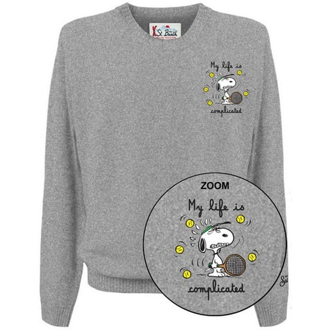 hoodie man mc2 saint barth - reiger lichtembry snoopy ingewikkeld 15m - grijs