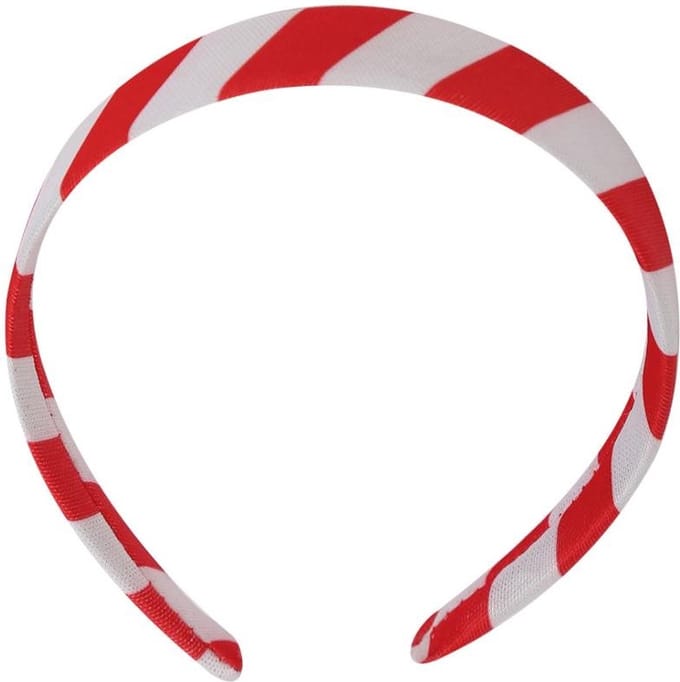 Haardband rood/wit