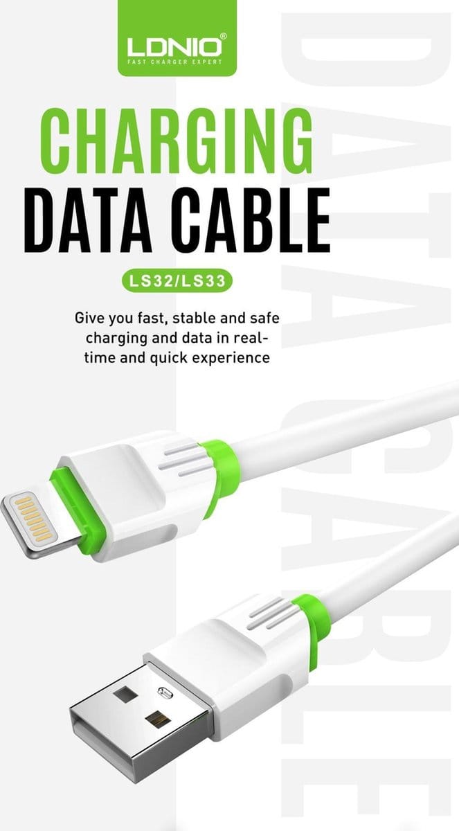 LS34 1 Meter - USB C kabel - USB 3.0 naar USB C - 3A - USB C naar USB A - Snellader - Oplader - Oplaadkabel