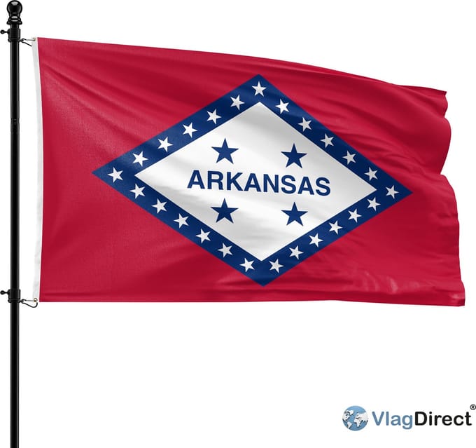 VlagDirect - Arkansas vlag - 90 x 150 cm.
