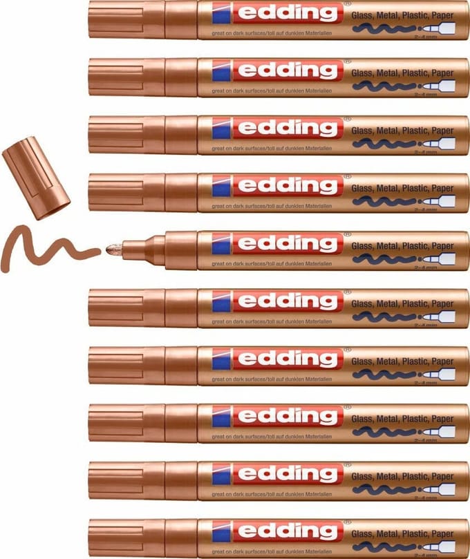 Permanente markeerstift Edding 750 Koper (10 Stuks)