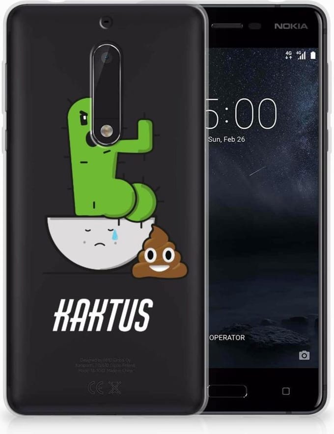 Nokia 5 Telefoonhoesje met Naam Cactus Poo