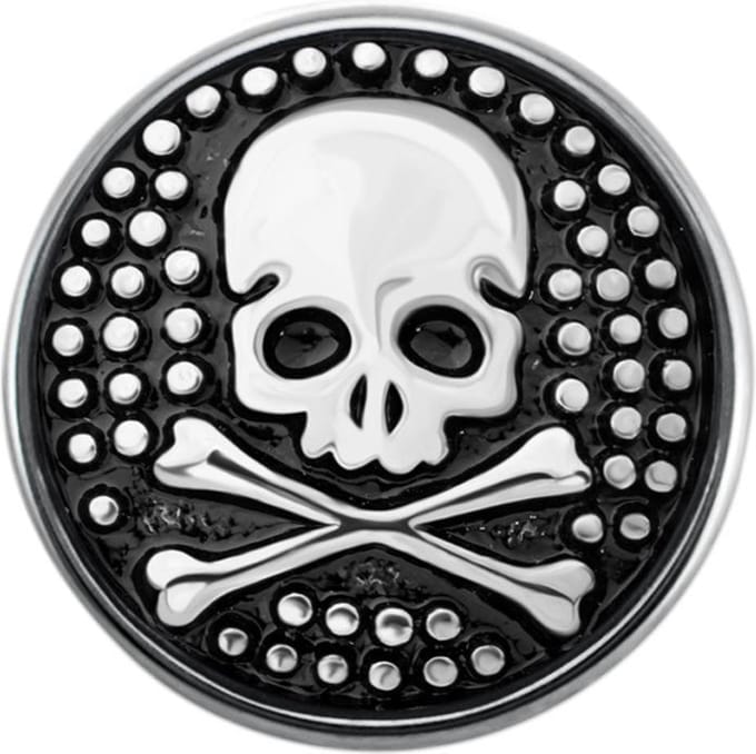 Quiges - Dames Click Button Drukknoop 18mm Piraat - EBCM343