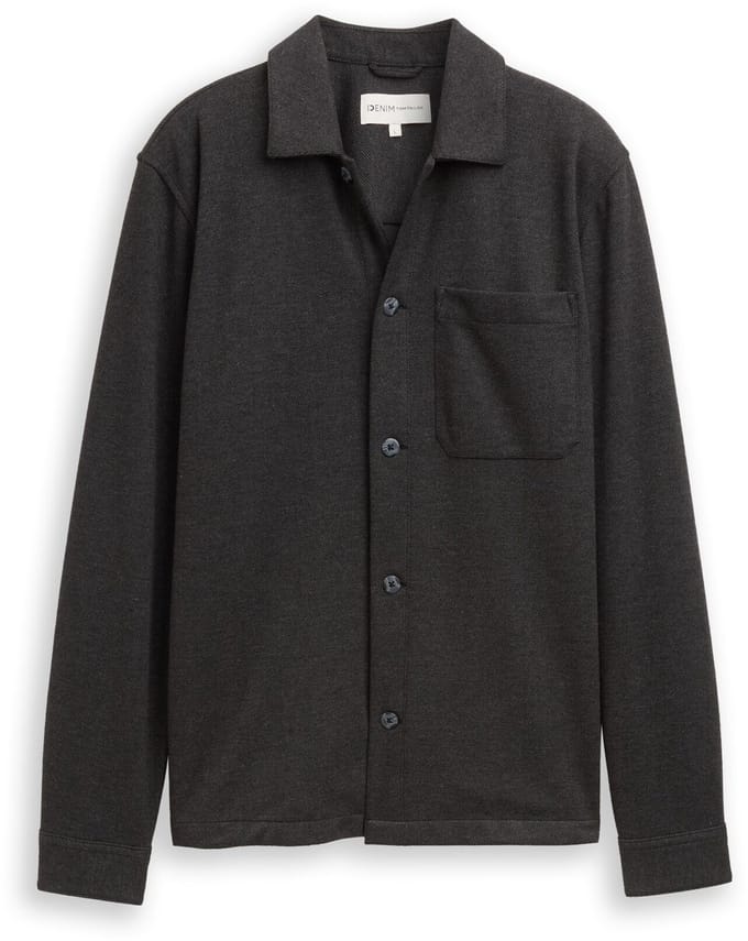 Tom Tailor Denim - Overshirt met borstzak - Maat M - black twill