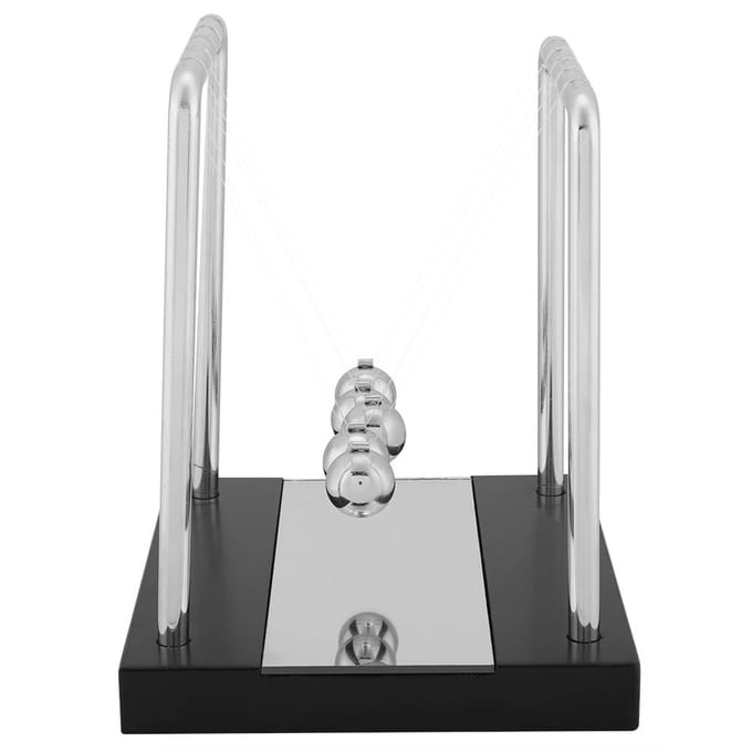 Pendule de Newton Boules d'Équilibre Physique Science Ornements Pendule Jouet Bureau white