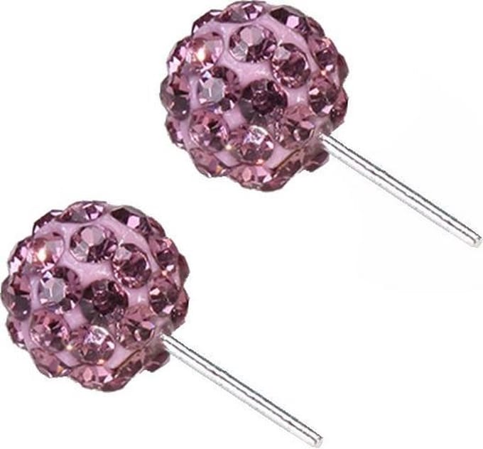 Fako Bijoux® - Oorbellen - Disco Dots - Steker - Mini - Paars