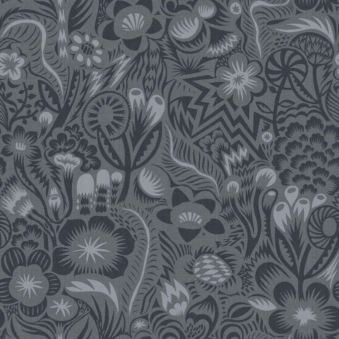 Boråstapeter Vliesbehang 2084 - Swedish Designers - Botanisch Blauw - 49cm x 10.05m