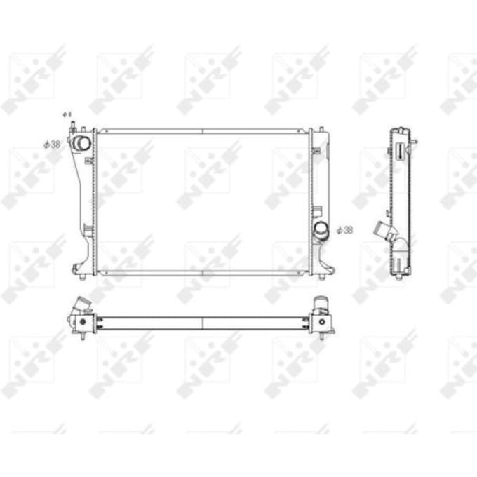Radiator, motorkoeling NRF 53768
