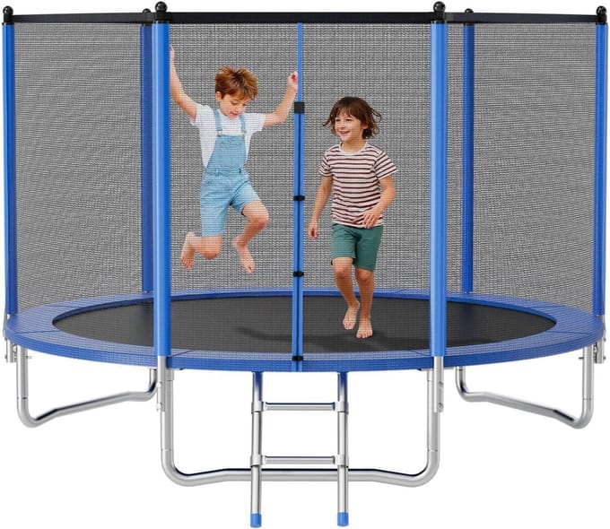 Buitentrampoline - Tuin trampoline - Buiten spelen - Met veiligheidsnet - 305 cm - Blauw
