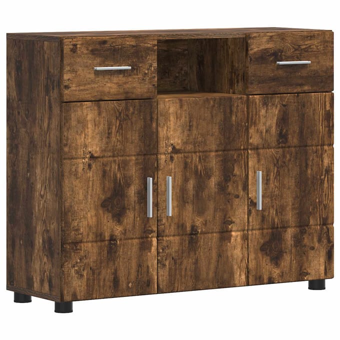 Armoire en Bois Chêne Fumé 88,5 x 30,5 x 73 cm Bois d'Ingénierie