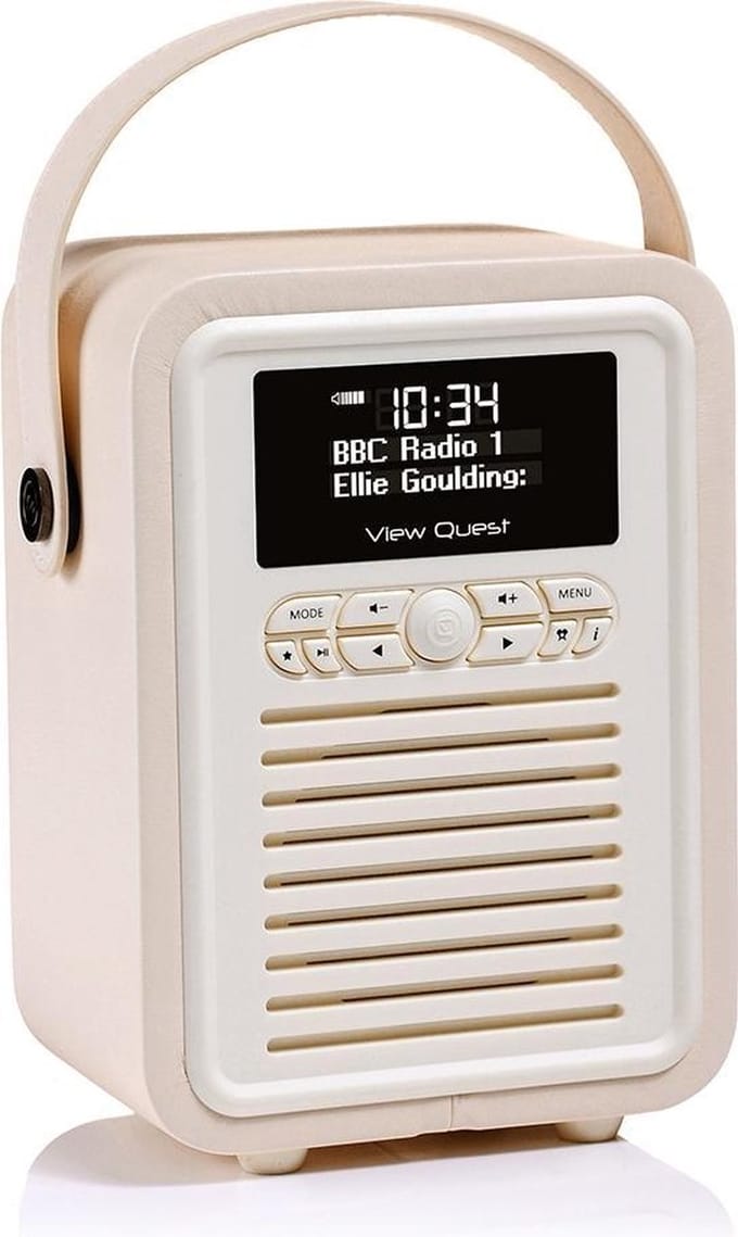 VQ - 'Retro Mini' DAB/DAB+ digitale & FM-radio met Bluetooth - Cream