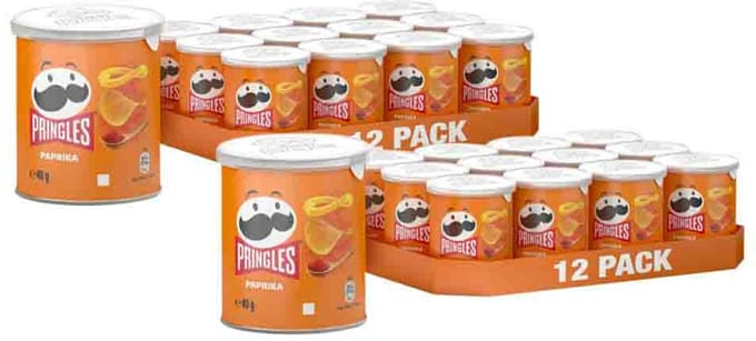 Pringles - Chips Paprika - 2 x 12 x 40 gr - Voordeelverpakking