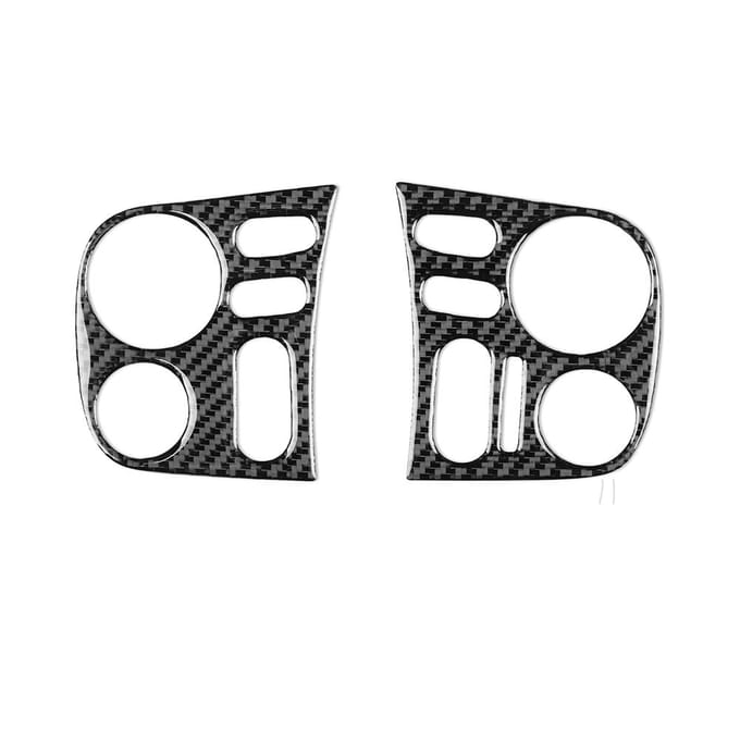 1 set koolstofvezel dashboard zijknop paneel trim voor Honda S2000 00-09 black