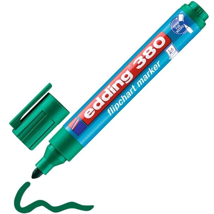 Edding 380 markeerstift 1 stuk(s) Groen Beitelvormige punt