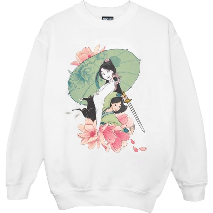 Disney Meisjes Mulan Magnolia Collage Sweatshirt (Wit)