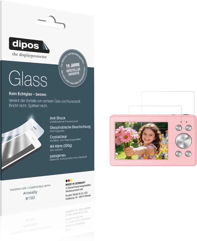 dipos – 2x Pantserfolie geschikt voor Aroeally B15D | 9H Screenprotector