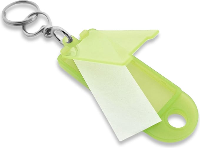 CombiCraft Openklapbare sleutellabels Lime groen 60 x 22 mm - 100 stuks