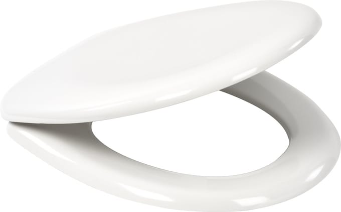 Plieger Spring Toiletbril - Universele vorm WC Bril - Duroplast - Wit - Met deksel - RVS bevestiging