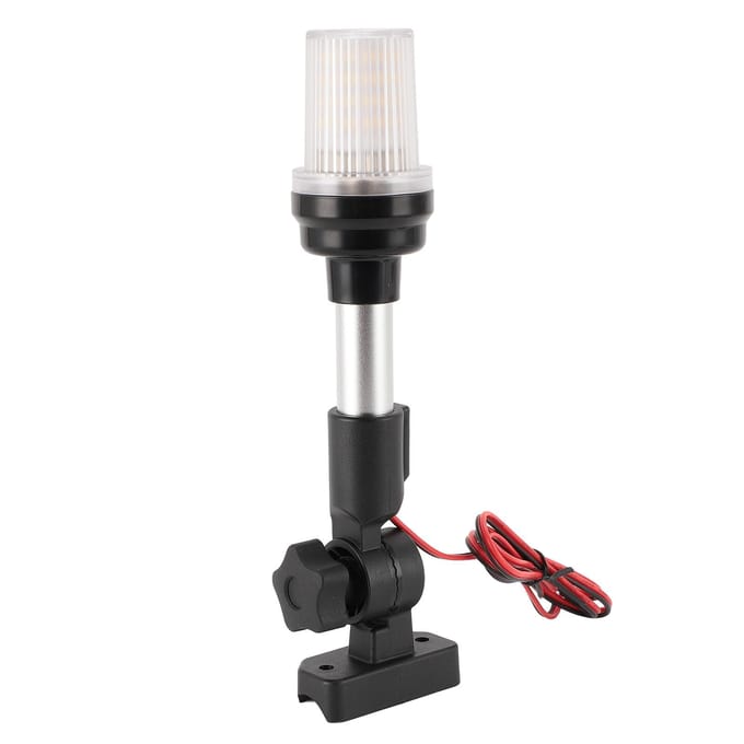 Ankerlicht Omnidirectioneel IP67 Waterdicht Boot Heklicht LED Opvouwbaar Marine Navigatielicht 9in white