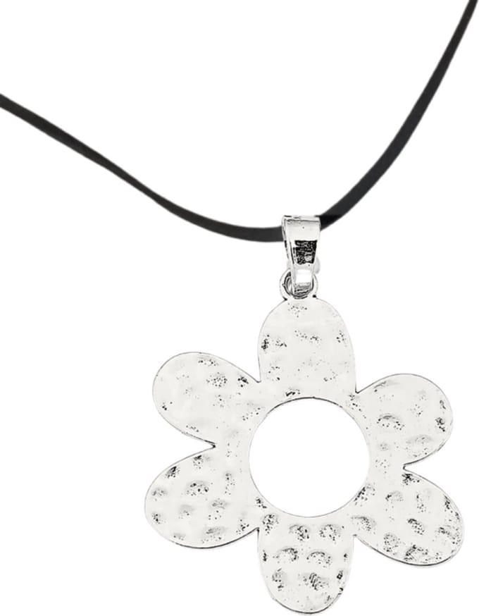 Ketting Bloem zilverkleur verstelbaar - Charme Bijoux