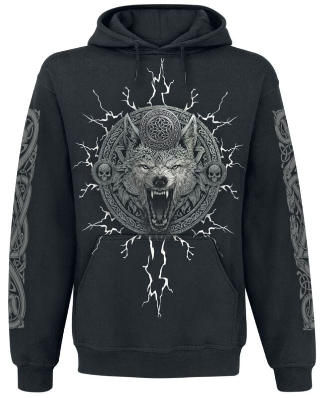 Spiral Trui met capuchon - Valhalla - S tot 4XL - voor Mannen - zwart