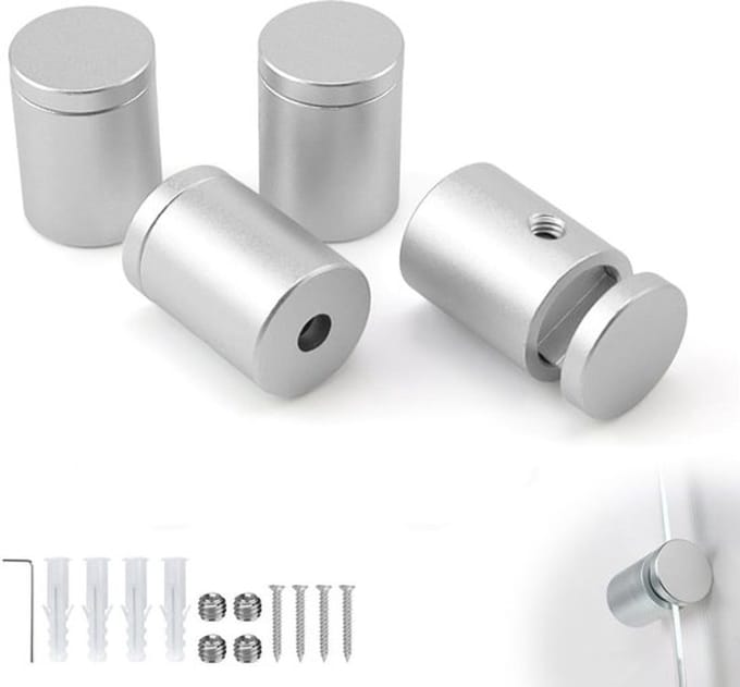 Wandspiegelbevestiging 4-delig - Dailygoods