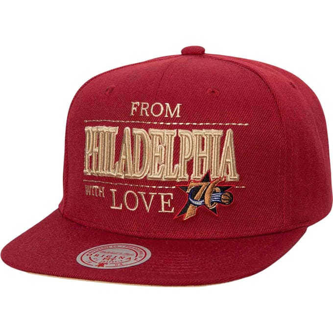 Mitchell And Ness NBA Philadelphia 76ers Love Snapback Pet Rood