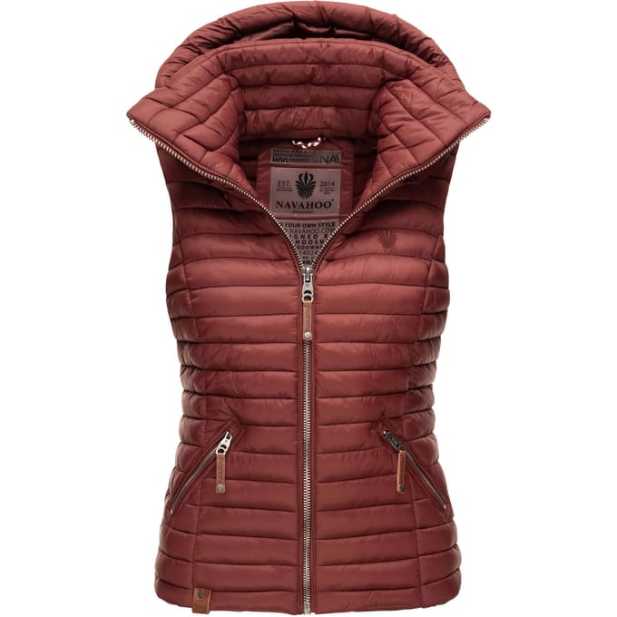 Navahoo Dames Gewatteerde Bodywarmer Shadaa – Lichte Weste met Afneembare Capuchon