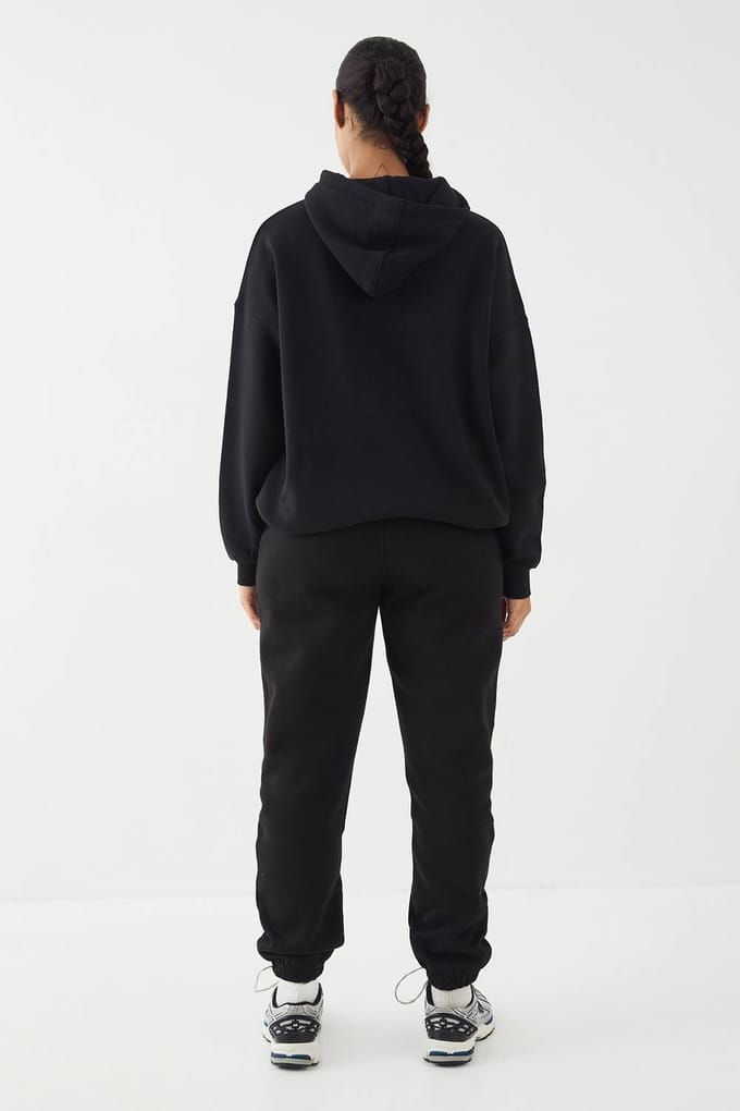 boohoo Dames DSGN Studio Applique Oversized Jogger | Zwart | Maat: Medium