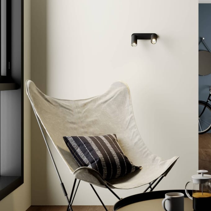 Nowodvorski Lighting Wandspot Eye Spot 2-lamps, zwart