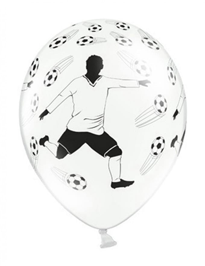 Partydeco - Ballonnen Voetbal Player (6 stuks)
