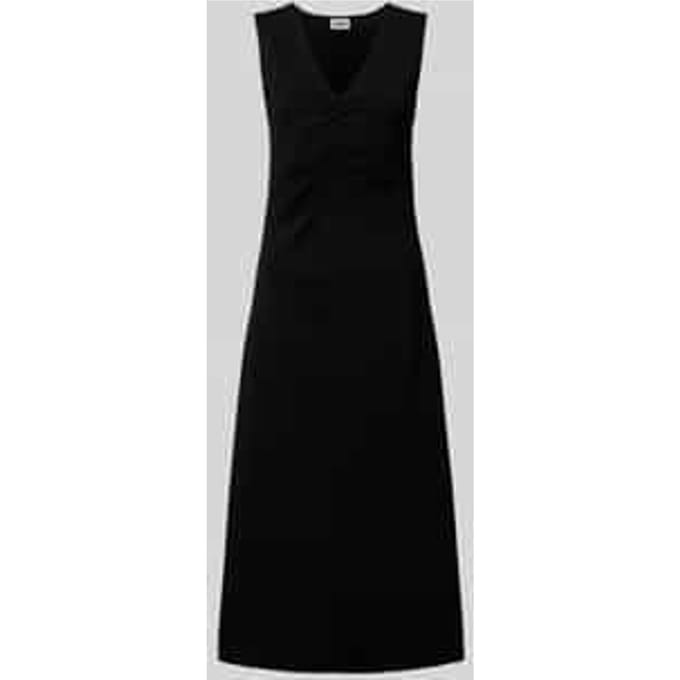 Midi-jurk met V-hals, model 'JOVANA'