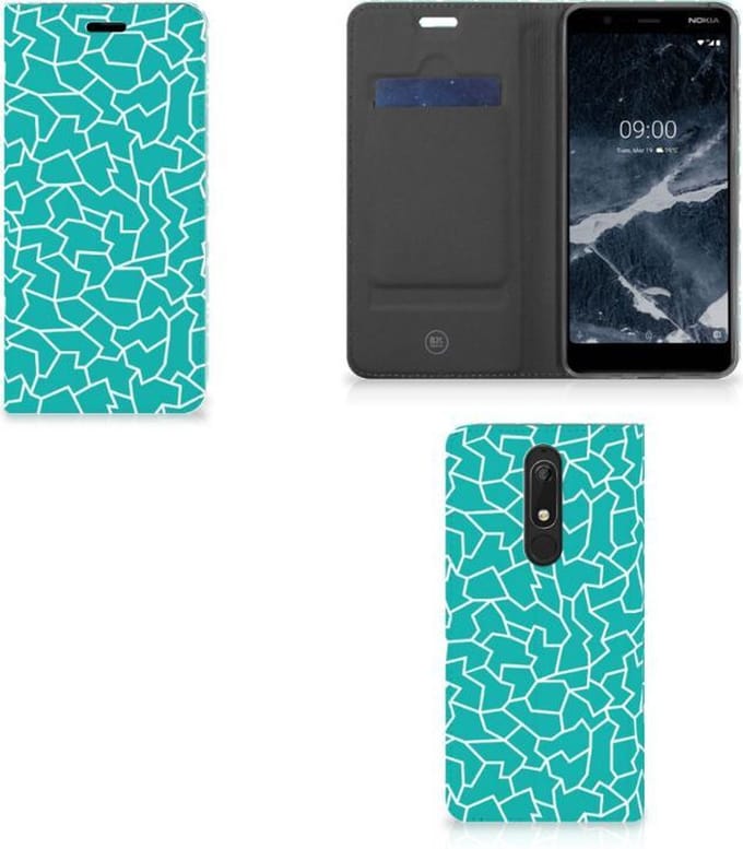 Nokia 5.1 (2018) Bookcase Cracks Blue