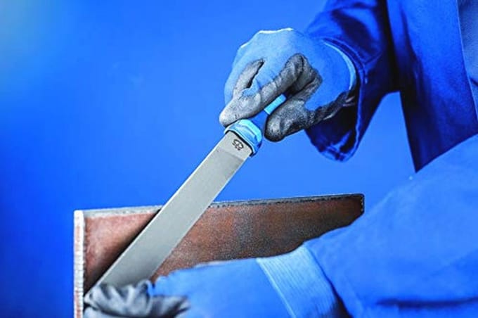 Bewerkingsvijl platte stomp 250 mm met ergonomisch handvat