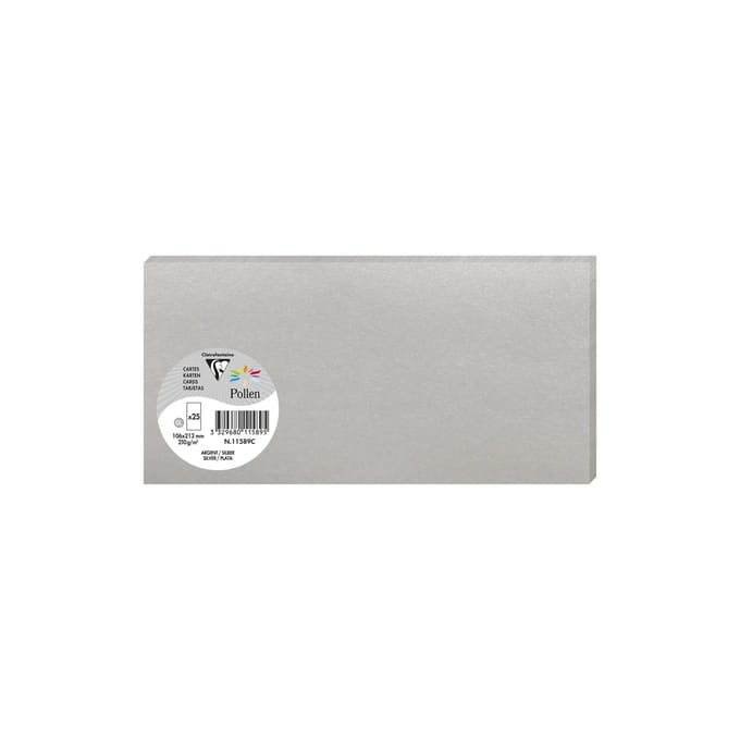 Stuifmeel van Clairefontaine Card DL, zilver