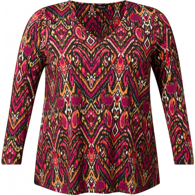 COLLETTA Nyssa Tops - Soft Red/Multi Colou