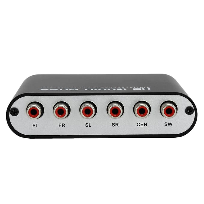 Convertisseur DTS 5.1 canaux AC‑3 o Décodeur numérique optique coaxial vers analogique o pour salle de concert à domicile