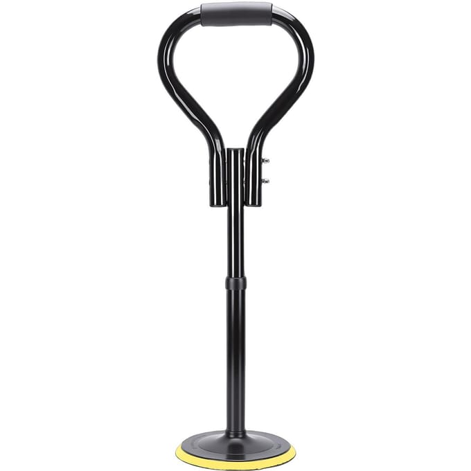 Mobiliteitshulpmiddel Sta-hulp Apparaat Opstaan Vanaf Vloer Grond Sta-hulp Ondersteuning met Antislip Basis Aluminiumlegering black