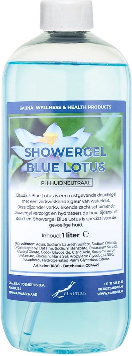 Claudius Douchegel Blue Lotus 1 liter - Showergel