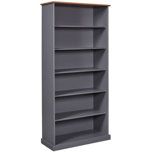 Boekenkast Westerland | 90 X 38,1 X 190 Cm | Donkergrijs