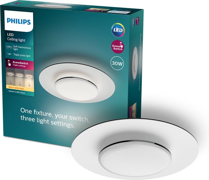 Philips Garnet ceiling lamp 30 W 2700K white