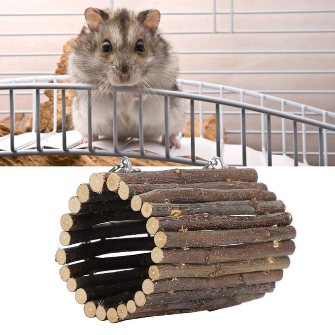 Jouets à mâcher pour hamster, tunnel suspendu, pont, petits animaux, cage à hamster, type crochet gray