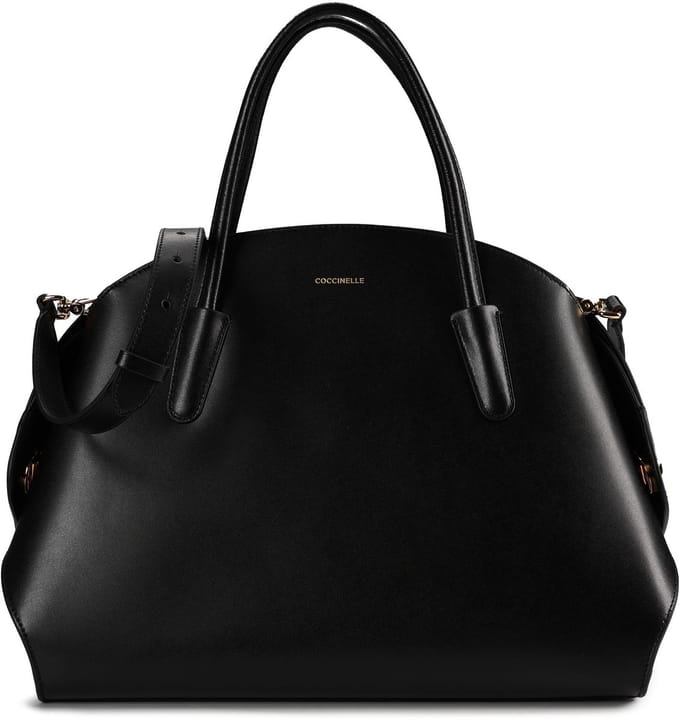 COCCINELLE Leren handtas schoudertas Tylde Calf Handbag Smooth Leather Noir zwart