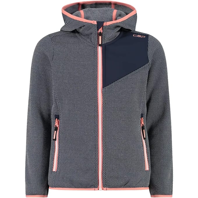 Gebreide meisjes hoodie met jacquardpatroon CMP