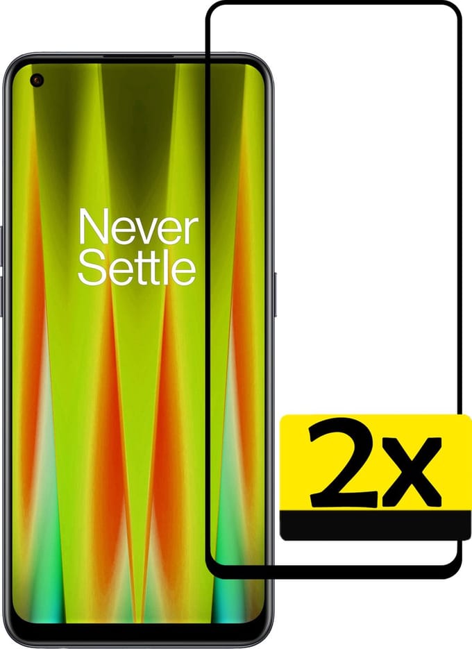 Screenprotector - Geschikt voor OnePlus Nord CE 2 Lite - 2 Stuks - Full Cover - Beschermglas - Gehard Glas - Tempered Glass - Screen Protector