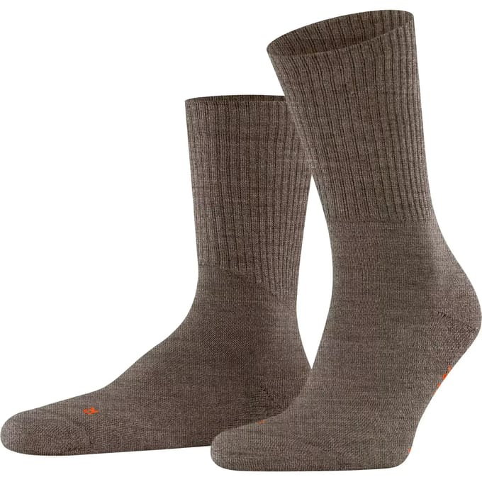 FALKE Walkie Light eenkleurig wol functioneel materiaal sokken unisex bruin - maat 37-38