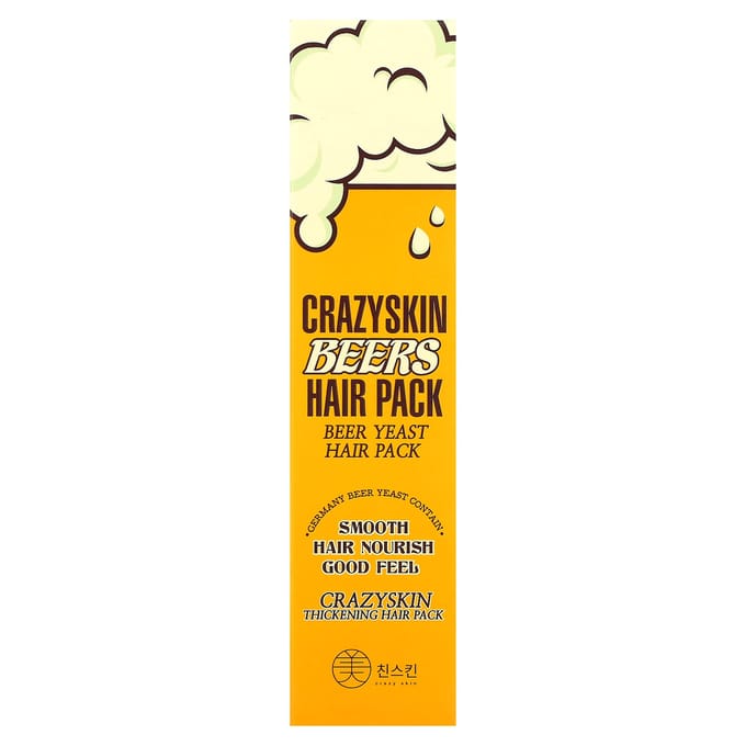 Crazy Skin, Brewer's Yeast Hair Pack, 200ml (6.76fl oz) yellow