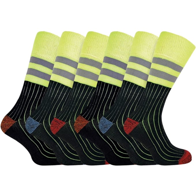 3-pack Heren Zware Katoenen Hi-Vis Werk Sokker